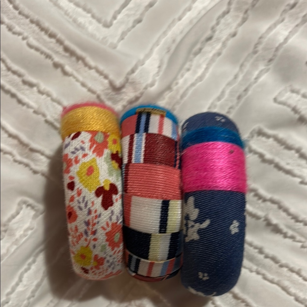 Colorful Fabric Wrapped Bangles